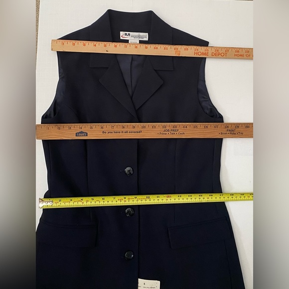 International Uniforms Vest Button Up Pockets Sleeveless Collared Lined S - Picture 5 of 9